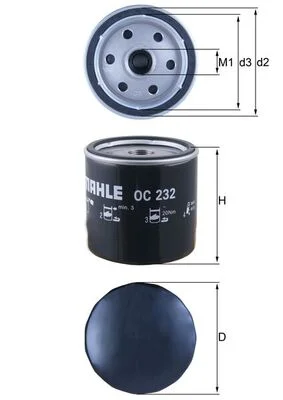 Olejový filtr MAHLE OC232