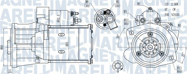 Startér MAGNETI MARELLI 063721491010 Startér MAGNETI MARELLI 063721491010