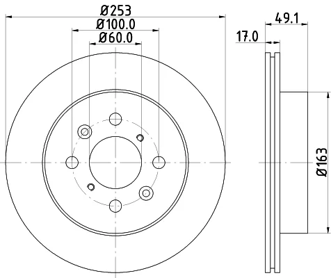 Brzdový kotouč HELLA 8DD355111-591