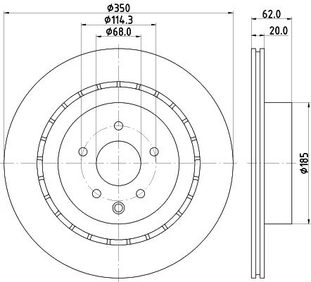 Brzdový kotouč HELLA 8DD355122-261 – OE 43206JL00A