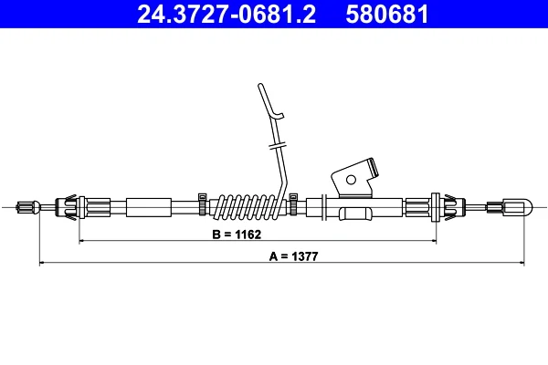 Tažné lanko, parkovací brzda ATE 24.3727-0681.2