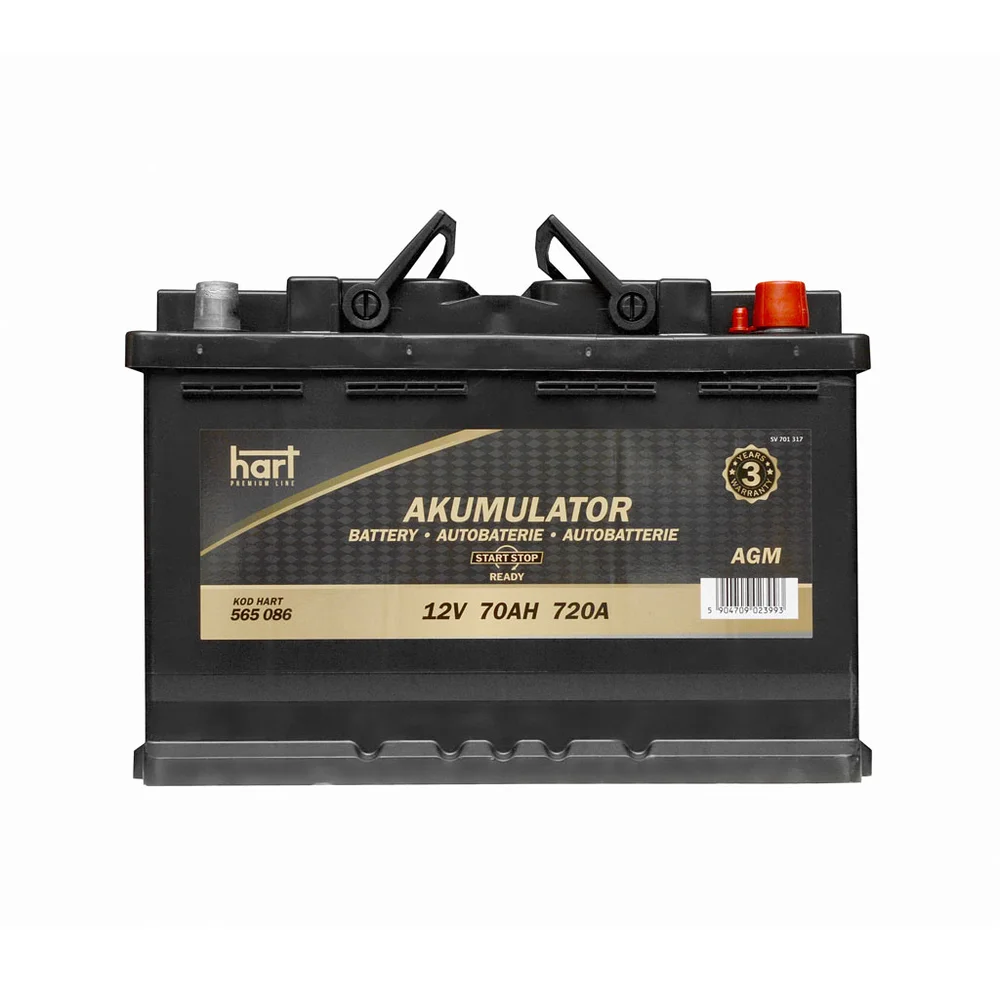 AKUMULATOR 70AH 720A AGM /P+/ PREMIUM HART 565086 AKUMULATOR 70AH 720A AGM /P+/ PREMIUM HART 565086