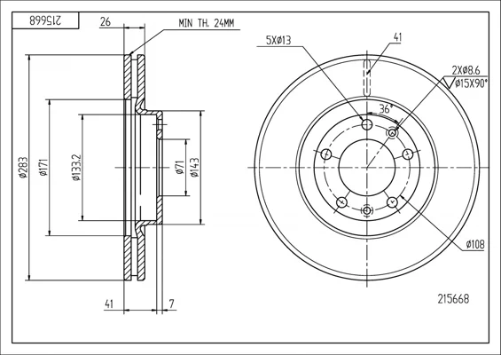 BRZ.KOTOUČ /P/P607 2.2HDI HART 215668