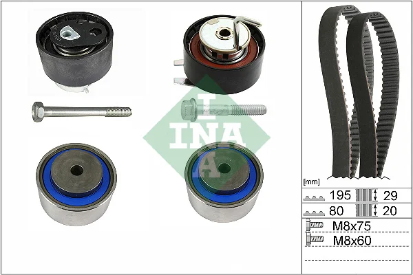 Sada rozvodového řemene Schaeffler INA 530076610 Sada rozvodového řemene Schaeffler INA 530076610