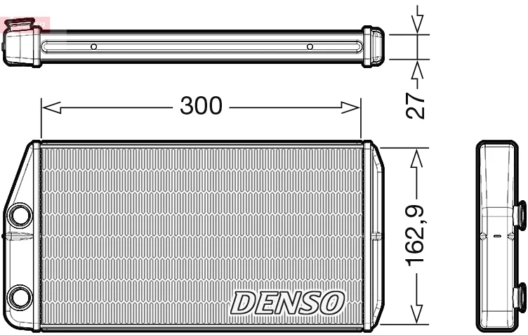 Výměník tepla, vnitřní vytápění DENSO DRR01002 – OE 77367556 Výměník tepla, vnitřní vytápění DENSO DRR01002 – OE 77367556