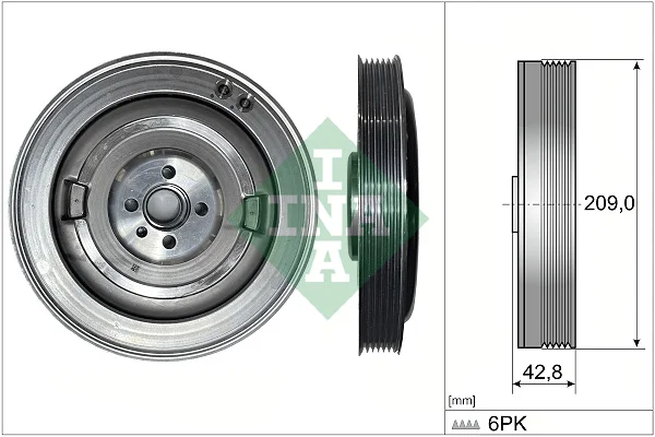 Řemenice, klikový hřídel Schaeffler INA 544051410 – OE 05L105251C
