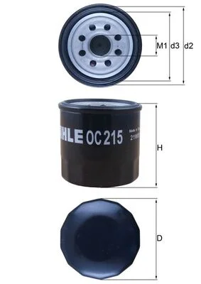 Olejový filtr MAHLE OC215