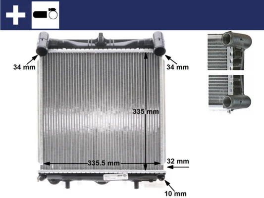 Chladič, chlazení motoru MAHLE CR370000S