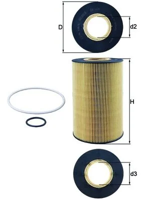 Olejový filtr MAHLE OX435D – OE 51055040110 Olejový filtr MAHLE OX435D – OE 51055040110