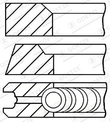 Sada pístních kroužků GOETZE ENGINE 08-318900-10