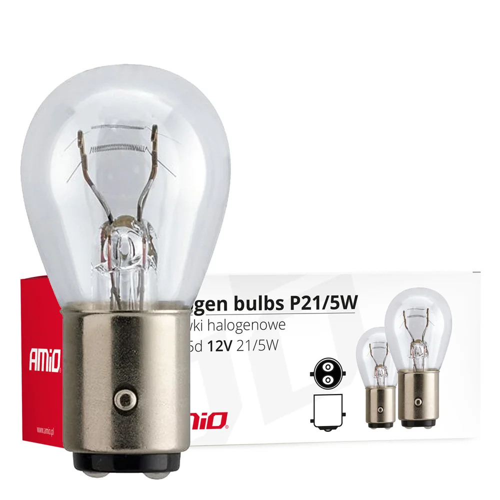 ZAROWKA 12V P21/5W BAY15D 10SZT. AMIO 01488