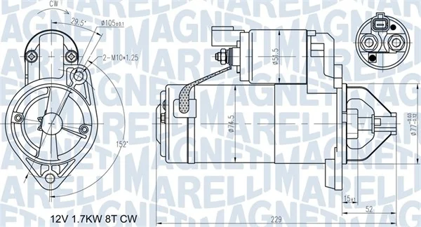 Startér MAGNETI MARELLI 063721365010 Startér MAGNETI MARELLI 063721365010