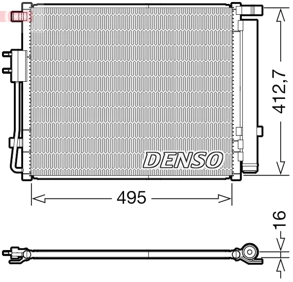 Kondenzátor, klimatizace DENSO DCN41012
