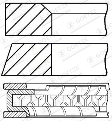 Sada pístních kroužků GOETZE ENGINE 08-785506-00