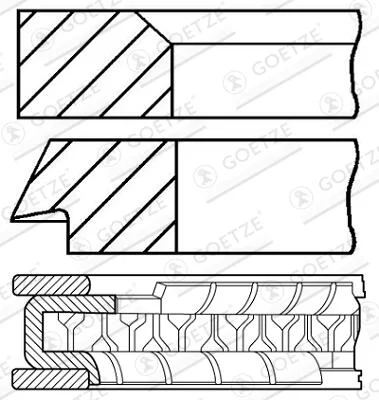 Sada pistnich krouzku GOETZE ENGINE 08-446600-00 – OE 1110A436