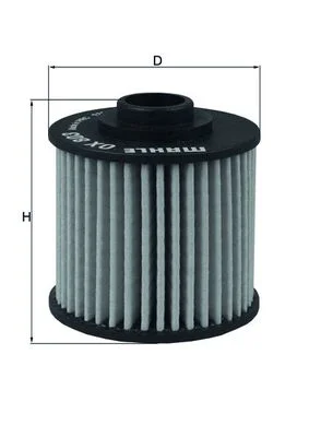 Olejový filtr MAHLE OX803 Olejový filtr MAHLE OX803