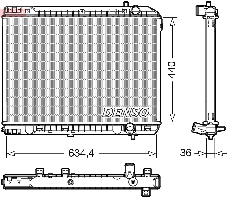 Chladič, chlazení motoru DENSO DRM43008 – OE 253104D200 Chladič, chlazení motoru DENSO DRM43008 – OE 253104D200