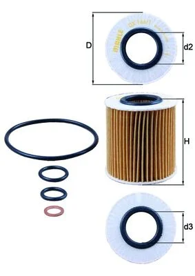 Olejový filtr MAHLE OX166/1D