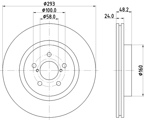 Brzdový kotouč HELLA 8DD355134-221 – OE 26300FL010