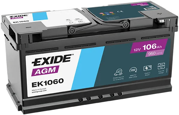 startovací baterie EXIDE EK1060 startovací baterie EXIDE EK1060