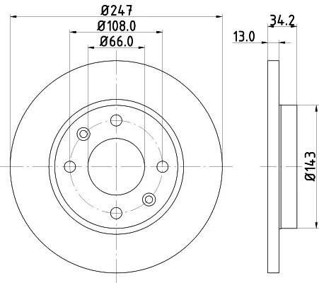 Brzdový kotouč HELLA 8DD355106-191