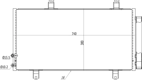 CHLADIČ KLIMATIZ.CAMRY 3.5I V6 07- HART 614524
