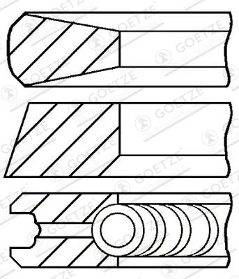 Sada pístních kroužků GOETZE ENGINE 08-181100-00