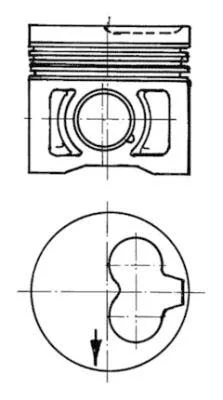 Píst KOLBENSCHMIDT 91386600