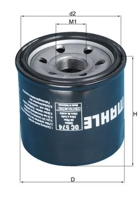 Olejový filtr MAHLE OC574