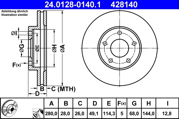 Brzdový kotouč STARLINE PB2865