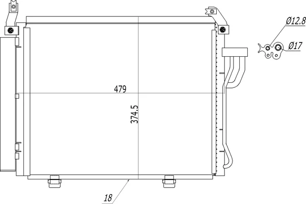 CHLADIČ KLIMATIZ.HYUNDAI I10 08- HART 613441