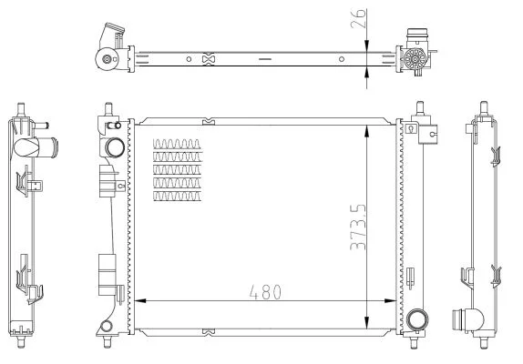 Chladič, chlazení motoru NRF 550033 – OE 25310C8400