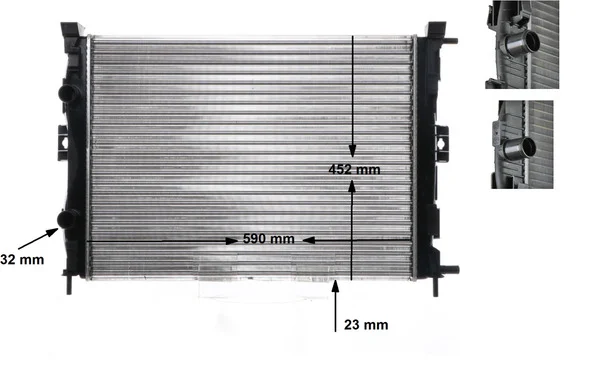 Chladič, chlazení motoru MAHLE CR1690000S – OE 8200115541