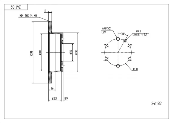 BRZ.KOTOUČ /Z/SPRINTER 3-3,5 06-/LAK/KPL HART 241182 BRZ.KOTOUČ /Z/SPRINTER 3-3,5 06-/LAK/KPL HART 241182