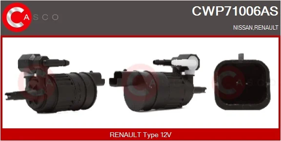 Vodní čerpadlo ostřikovače, čistění skel CASCO CWP71006AS Vodní čerpadlo ostřikovače, čistění skel CASCO CWP71006AS