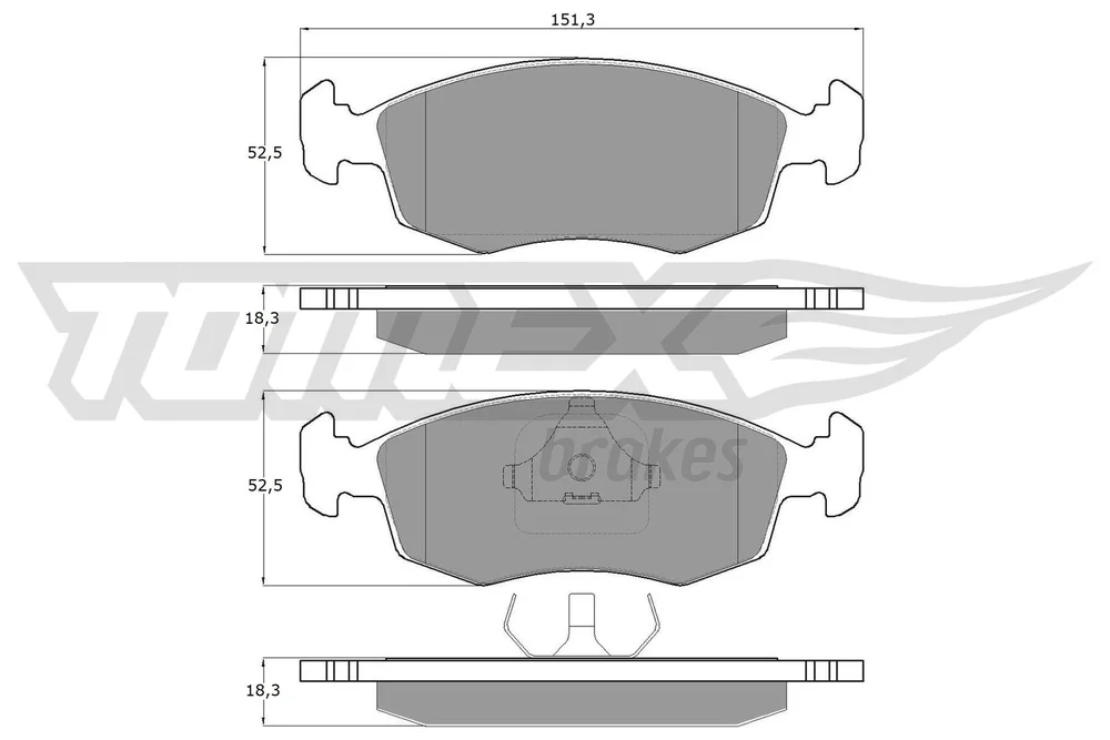 Sada brzdových destiček, kotoučová brzda Tomex Brakes TX11-85
