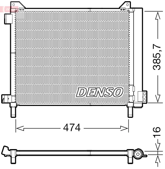 Kondenzátor, klimatizace DENSO DCN46030