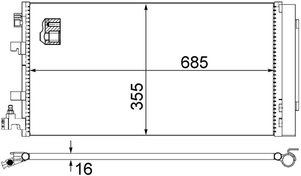 Kondenzátor, klimatizace MAHLE AC630000S – OE 921100001R Kondenzátor, klimatizace MAHLE AC630000S – OE 921100001R