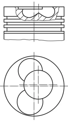 Píst MAHLE 0304000 Píst MAHLE 0304000