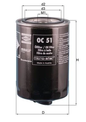 Olejový filtr MAHLE OC51OF