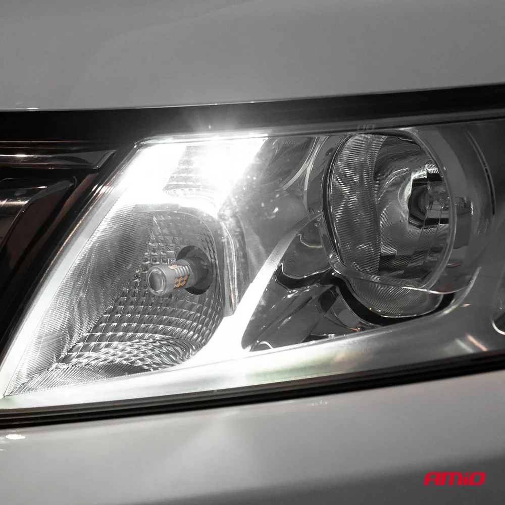 ZAROWKA LED 12V W5W 1W BIALA 21XSMD AMIO 01093 - Obrázek 3