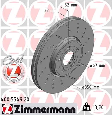Brzdový kotouč ZIMMERMANN 400.5549.20