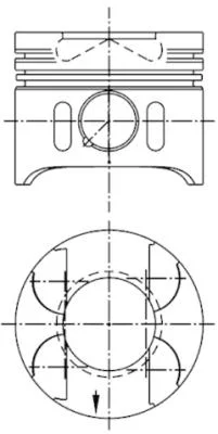 Píst KOLBENSCHMIDT 41882600 – OE A6460300517 Píst KOLBENSCHMIDT 41882600 – OE A6460300517