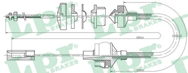 Tazne lanko, ovladani spojky LPR C0164C – OE 2150E9