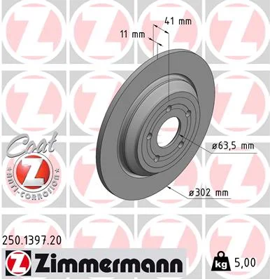 Brzdový kotouč ZIMMERMANN 250.1397.20