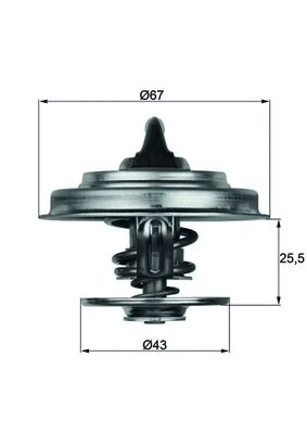 Termostat, chladivo MAHLE TX1887D