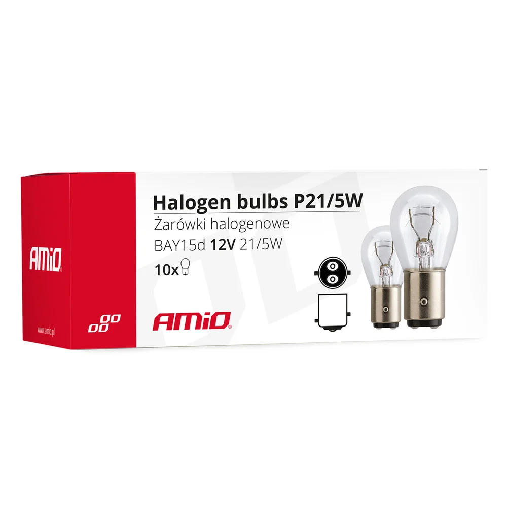 ZAROWKA 12V P21/5W BAY15D 10SZT. AMIO 01488 - Obrázek 3