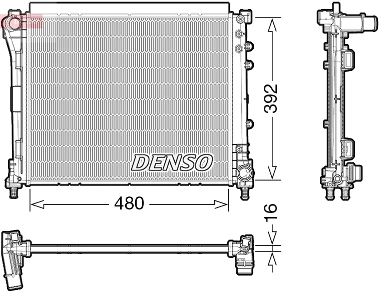 Chladič, chlazení motoru DENSO DRM09006 – OE 51957502 Chladič, chlazení motoru DENSO DRM09006 – OE 51957502