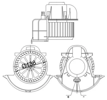 vnitřní ventilátor MAHLE AB113000S vnitřní ventilátor MAHLE AB113000S