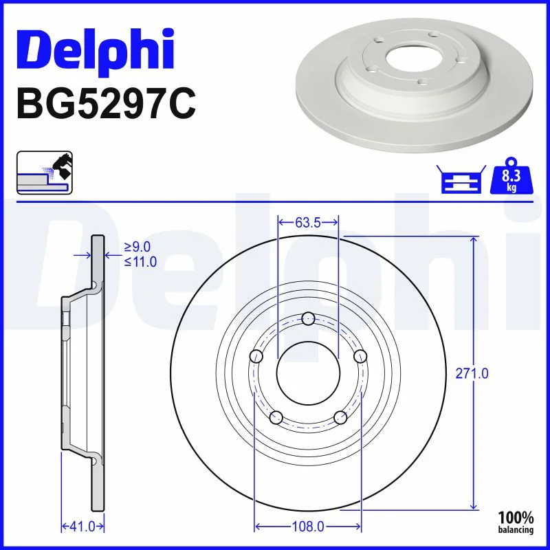Brzdový kotouč DELPHI BG5297C